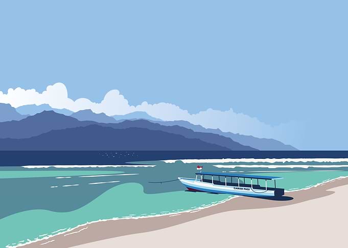 Gili Trangawan beach