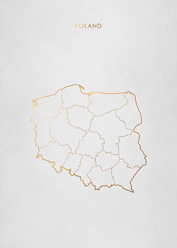 Gold Poland Map