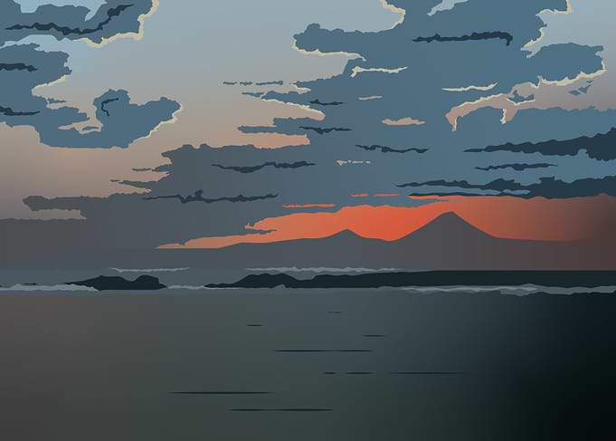 Bali at sunset