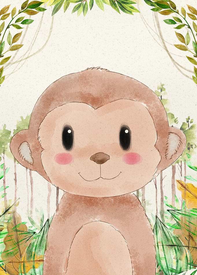 Monkey Jungle Poster
