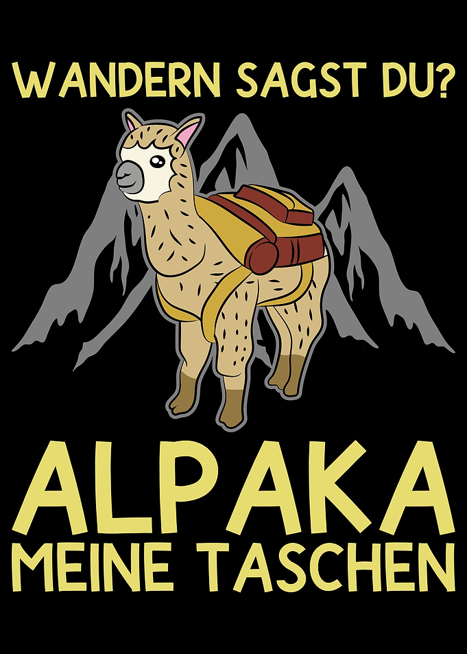 Alpaca Bergsteiger Wandern