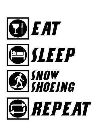 Eat Sleep Snowshoeing
