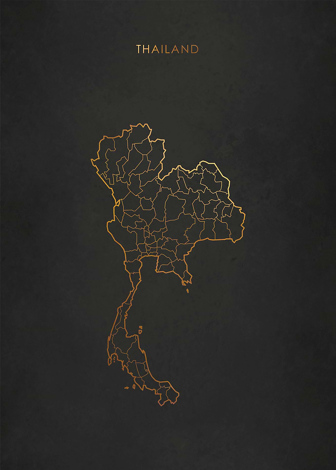 Gold Thailand Map