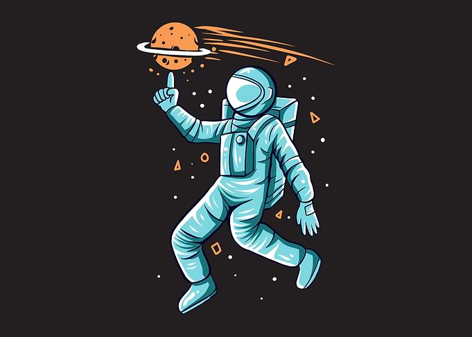 astronaut hand space