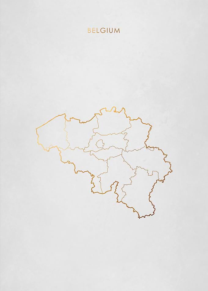 Gold Belgium Map