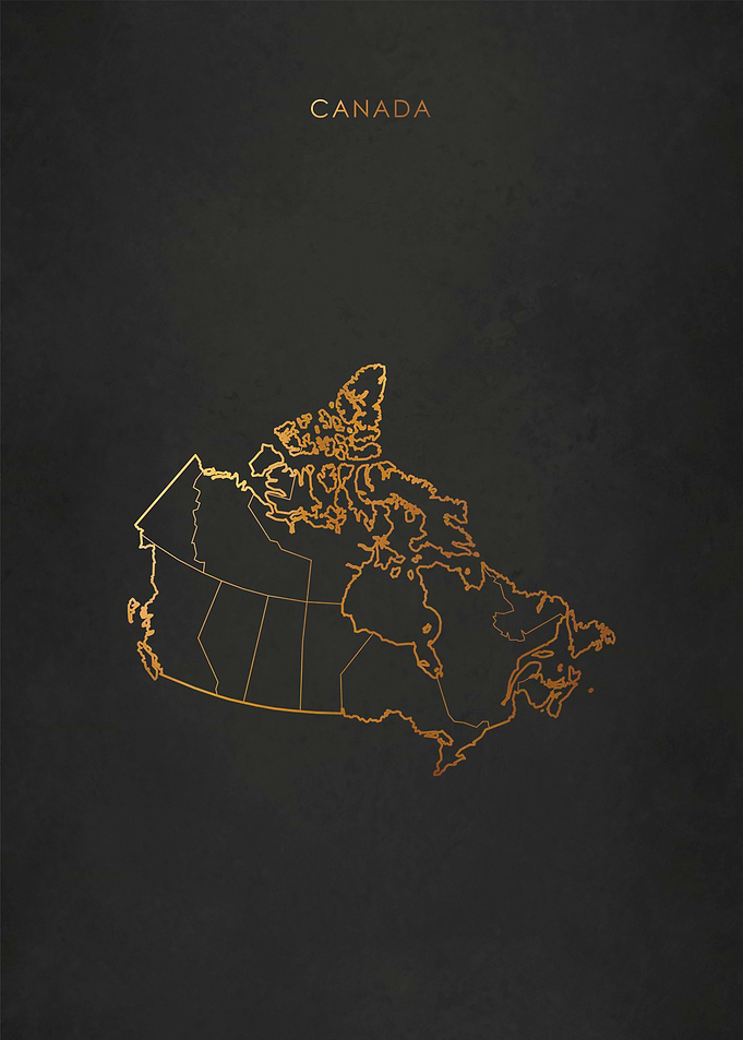 Gold Canada Map