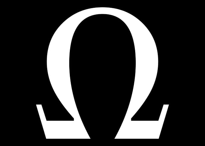 Alpha Omega Buchstabe gri