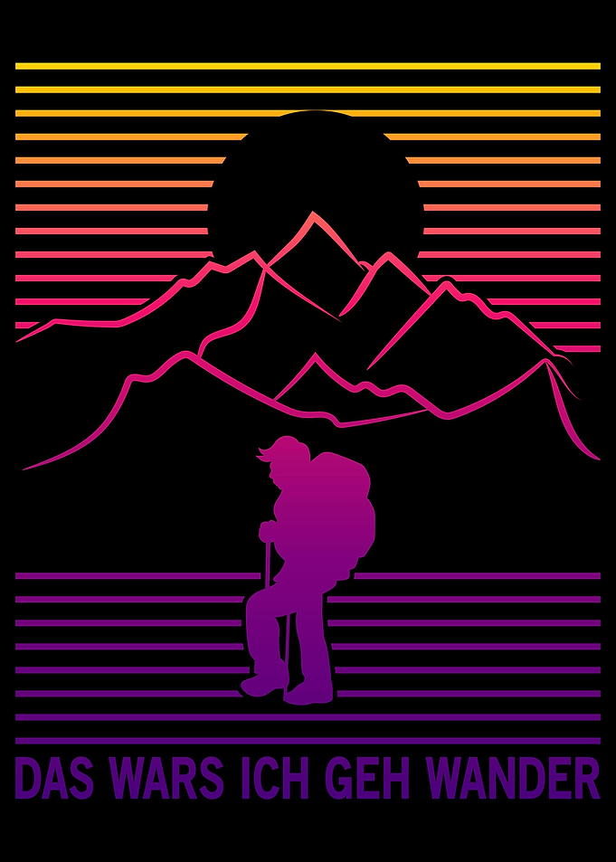 Hiking Mountaineer Retro