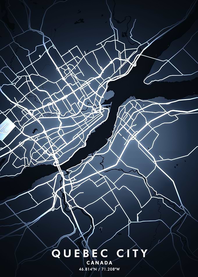 Quebec City Map Posters