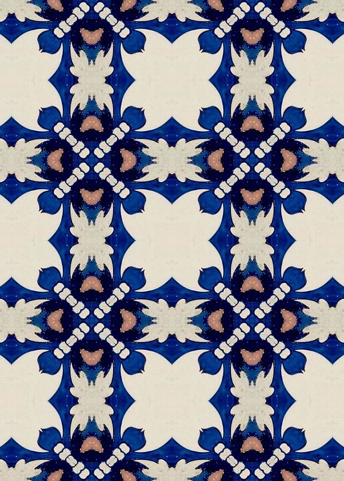 Intense Blue Pattern 17
