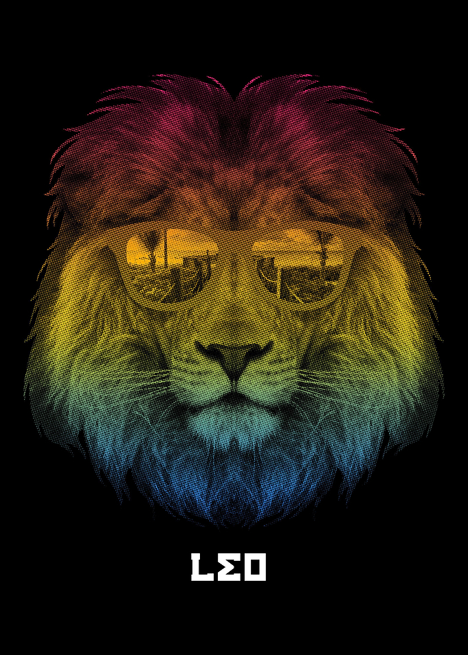 Leo Zodiac Cool Lion