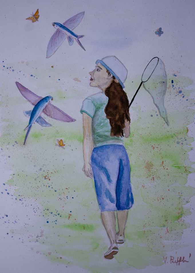 Catching flying fish