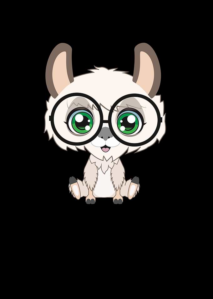 Alpaca Glasses cute sweat