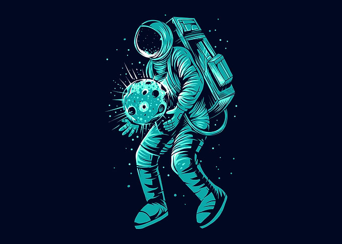 astronaut with planet