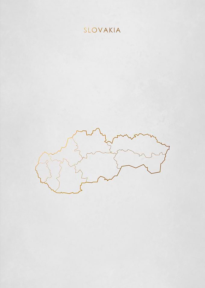 Gold Slovakia Map