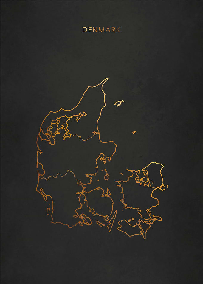 Gold Denmark Map