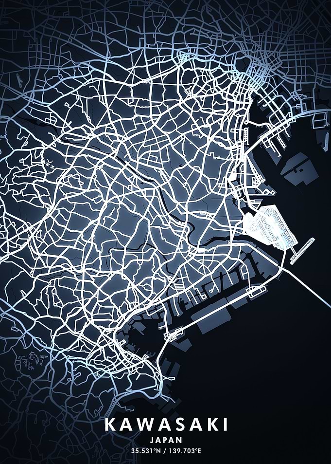 Kawasaki Map Posters