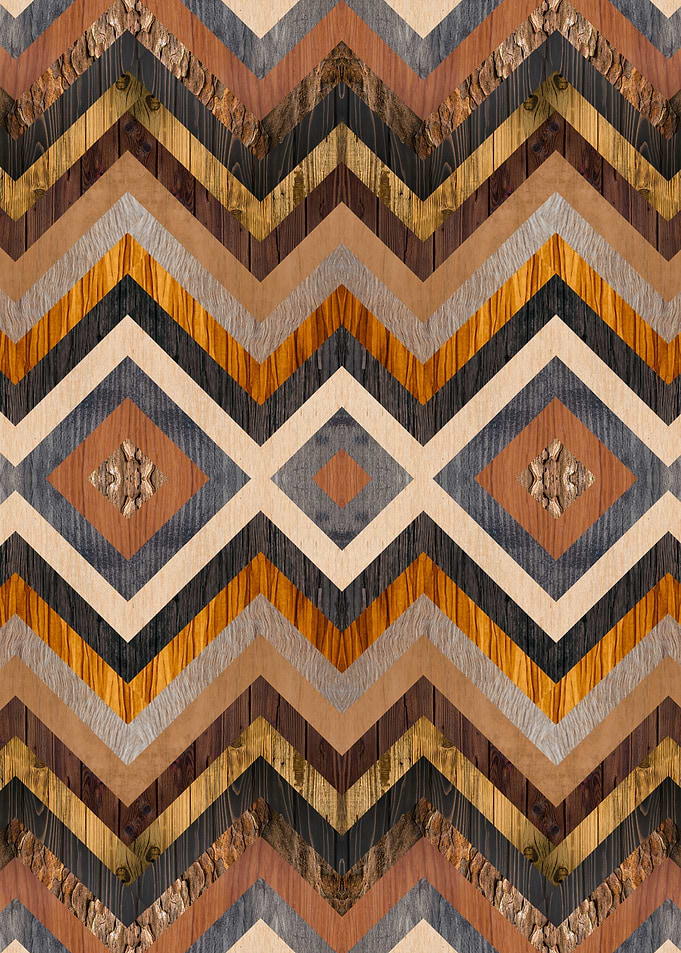 Wooden geometric pattern 1