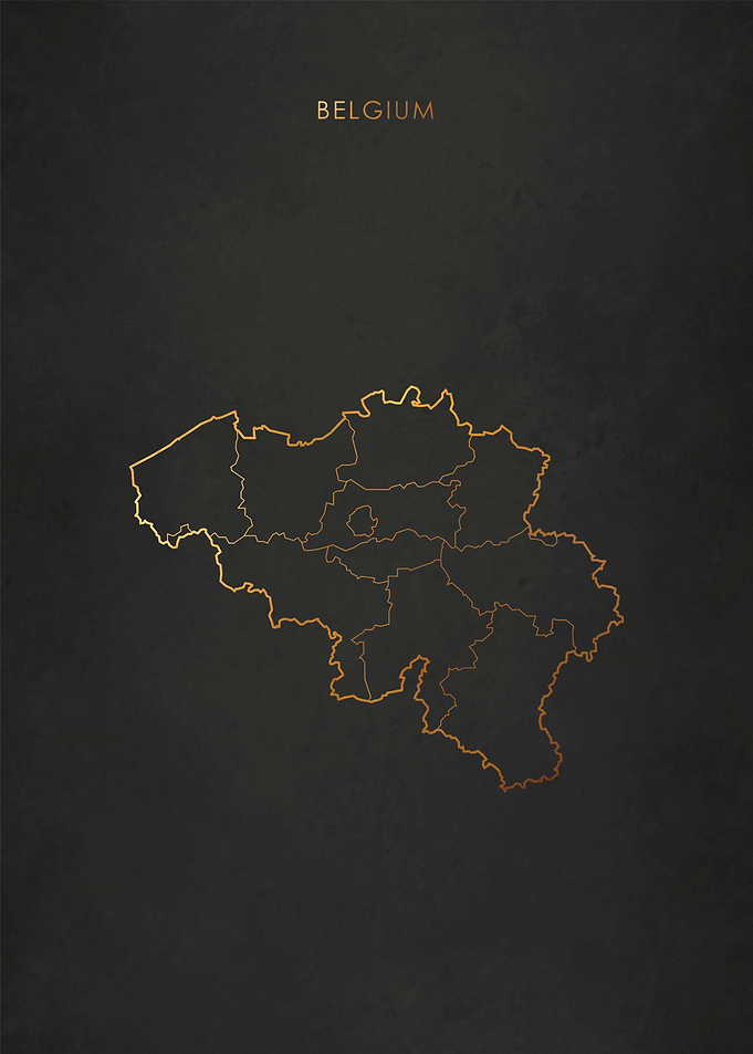 Gold Belgium Map