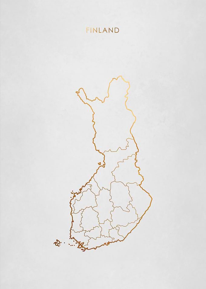 Gold Finland Map