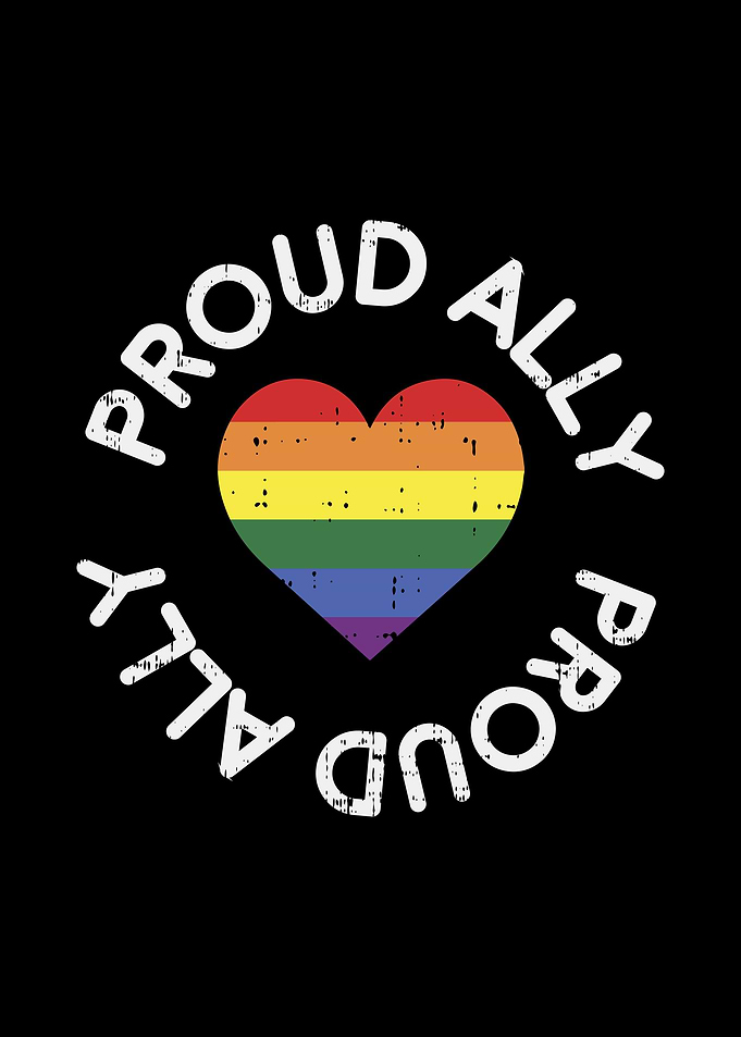 Proud Ally Heart LGBT
