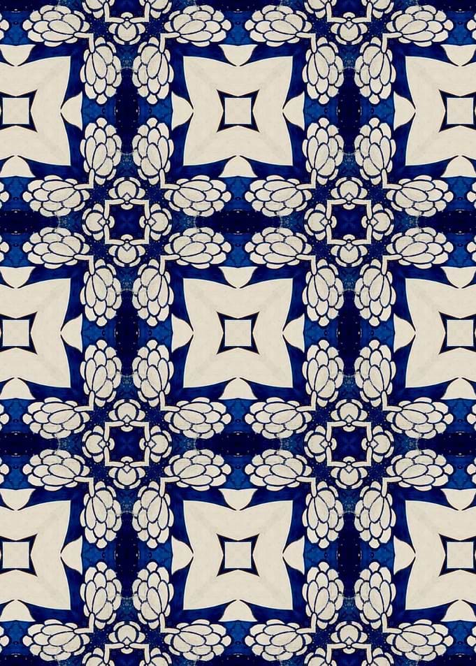 Intense Blue Pattern 16