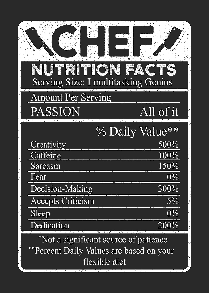 Chef Nutrition Facts Cool
