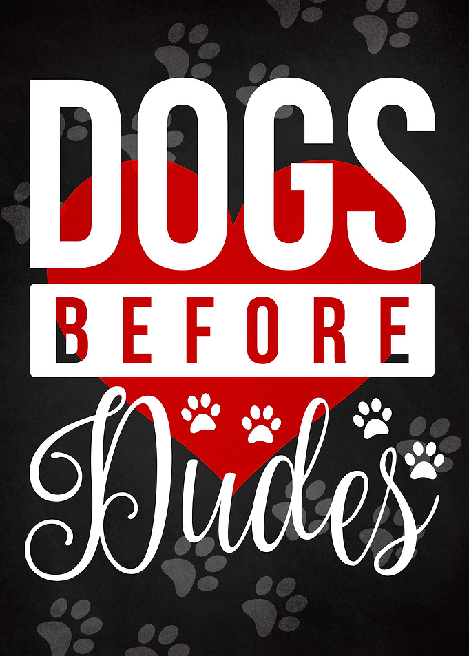 DOGS BEFORE DUDES CHALK