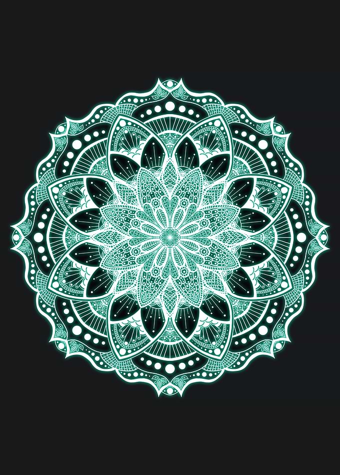 Trippy Glowing Mandala
