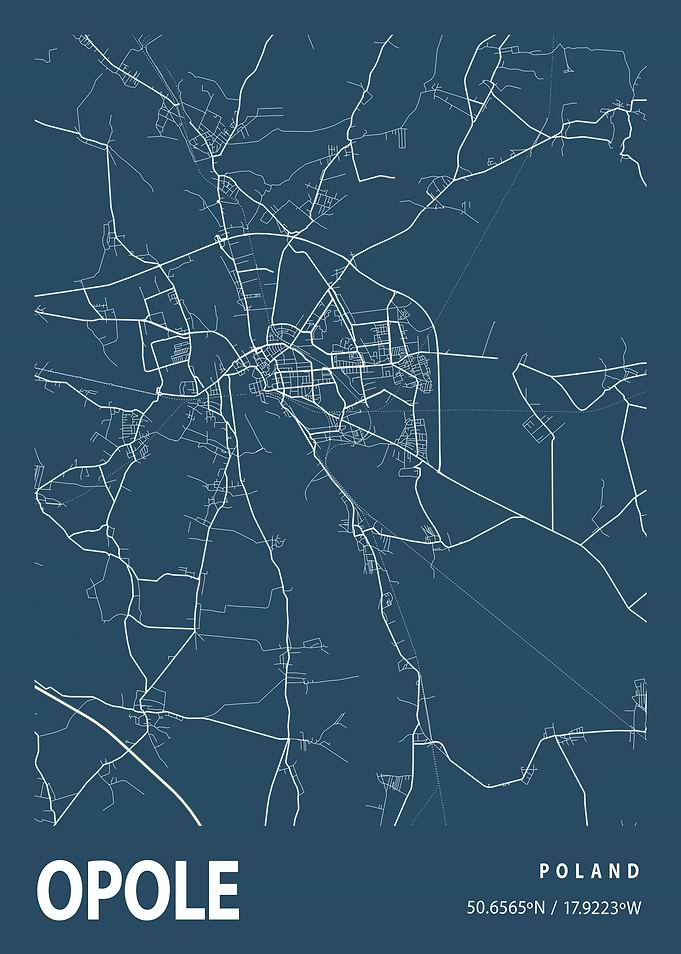 Opole Blueprint Street Map