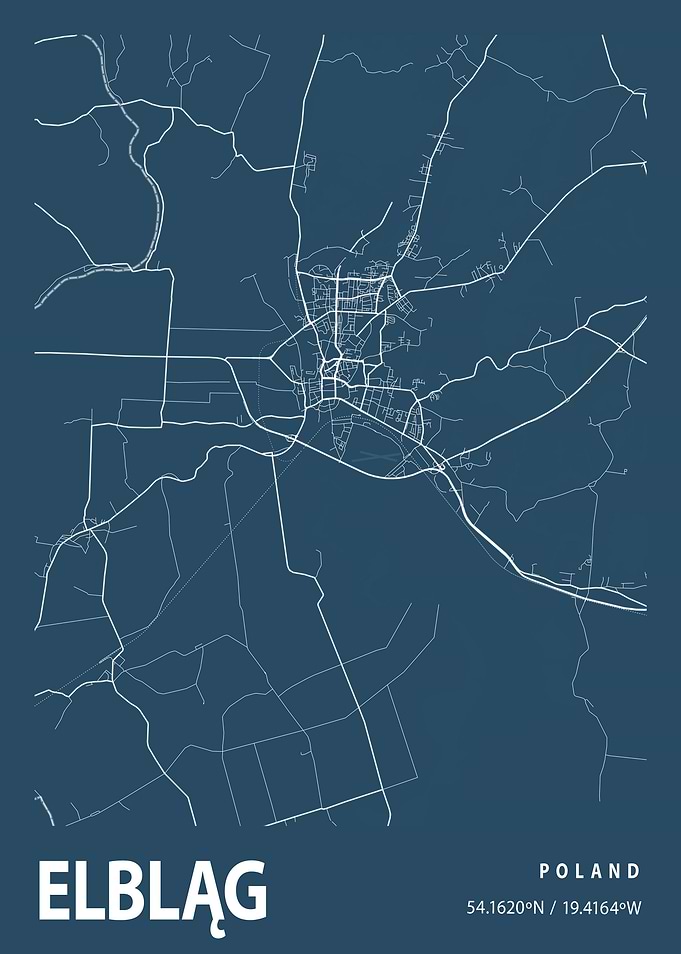 Elblag Blueprint Street Ma