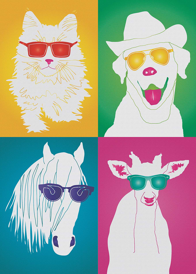 Pop Art Star Animals