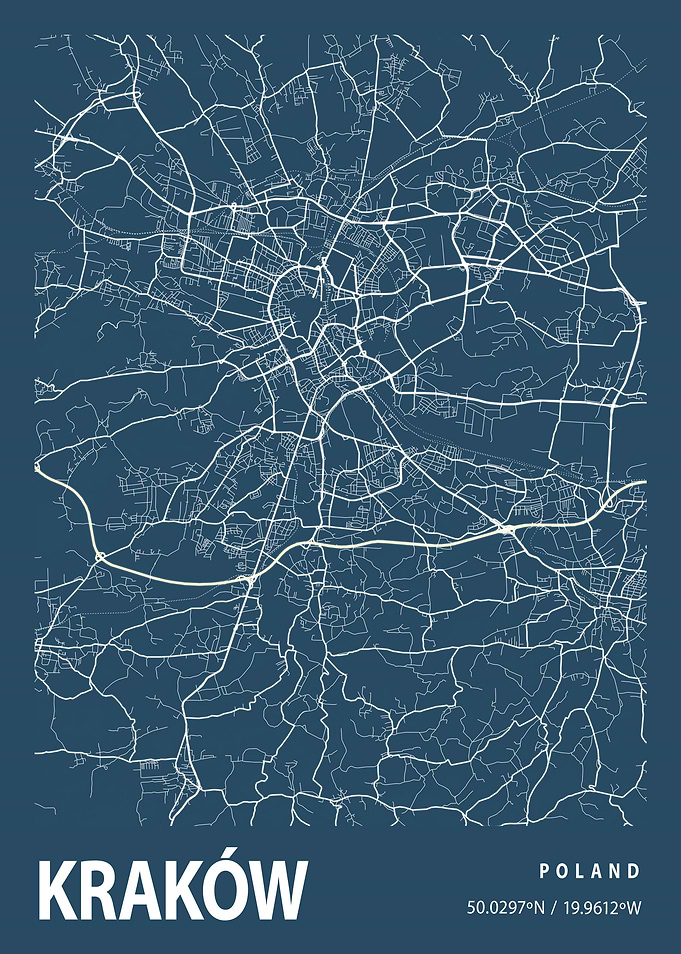 Krakow Blueprint Street Ma