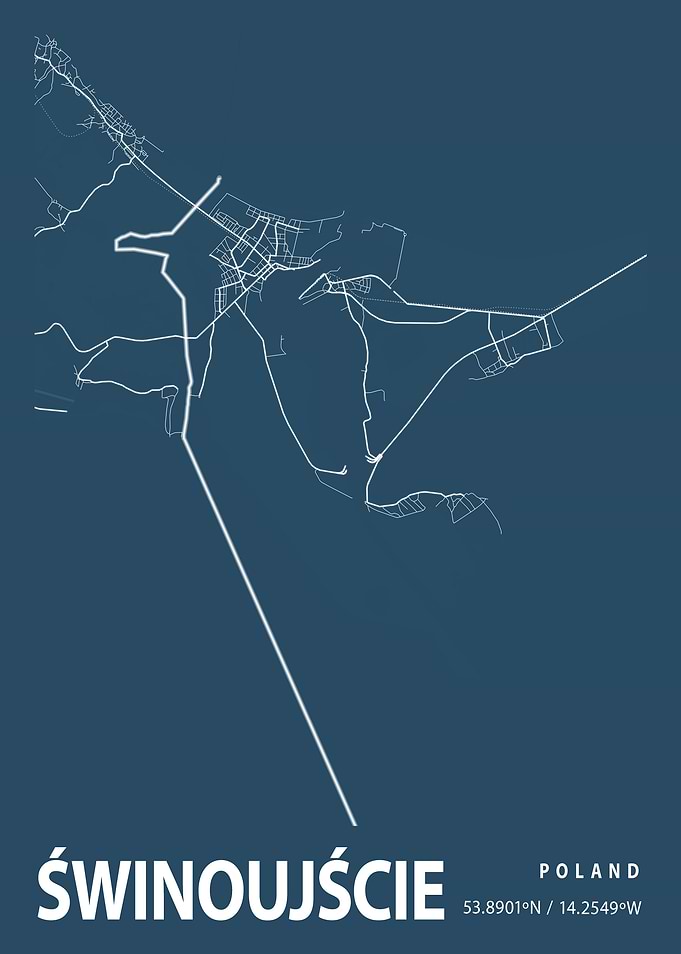 Swinoujscie Blueprint Map