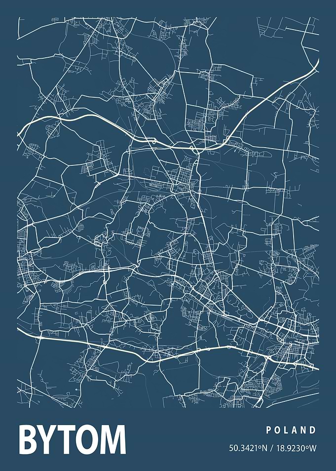 Bytom Blueprint Street Map