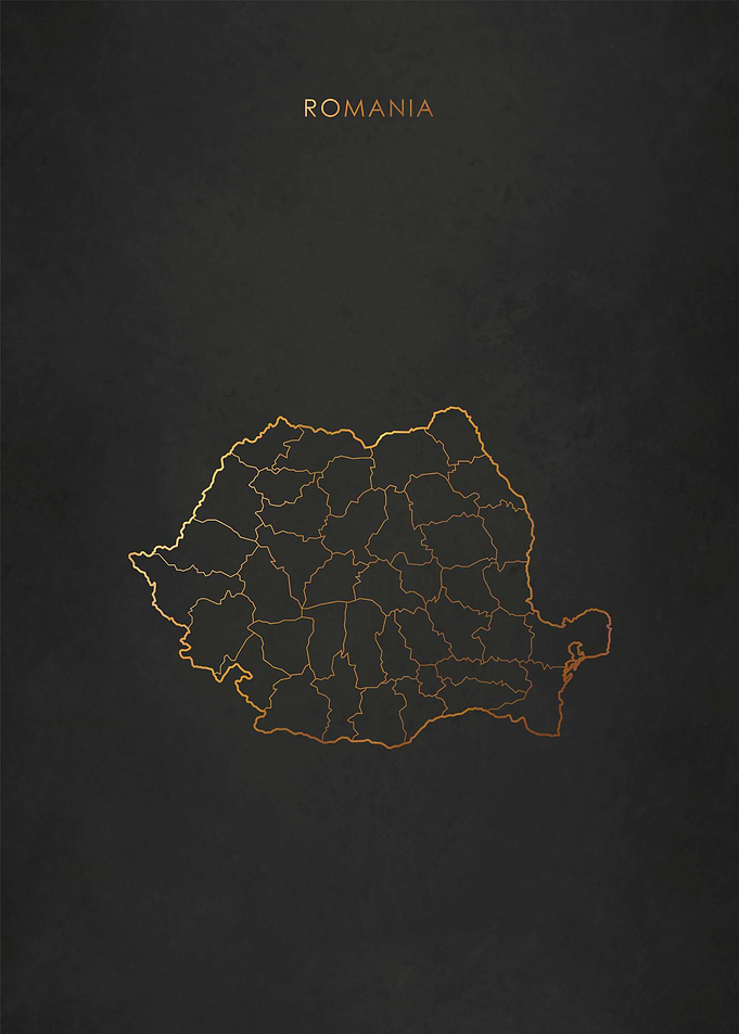 Gold Romania Map