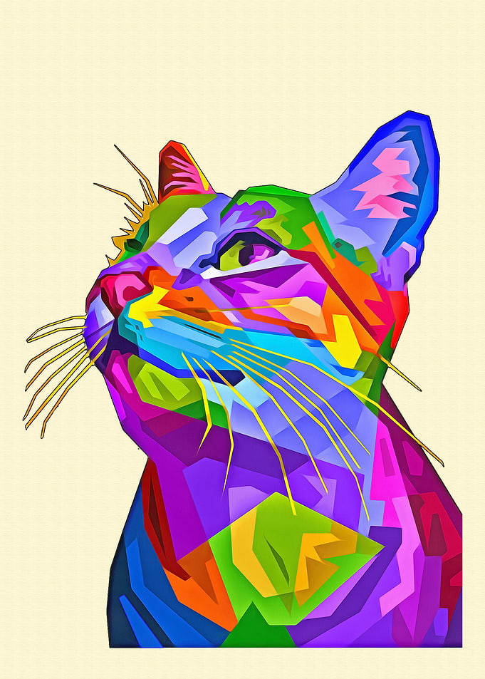 Pop Art Cat Illustration