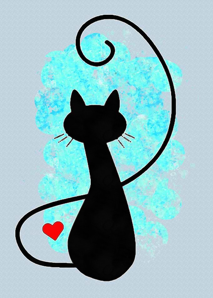 Funny Cat Art Illustration