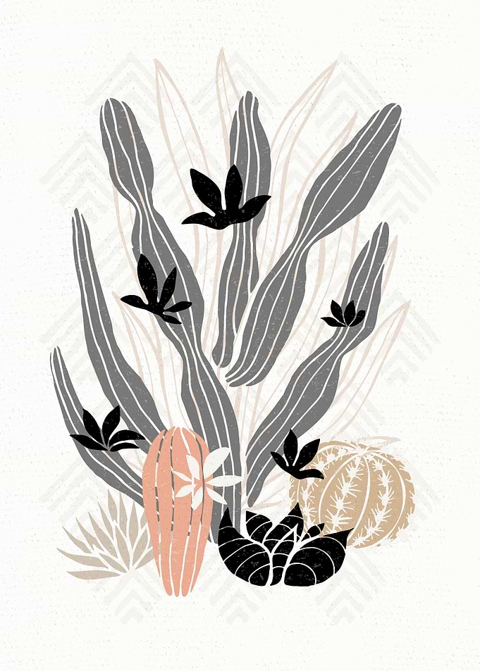 PASTEL Cactuses Succulents