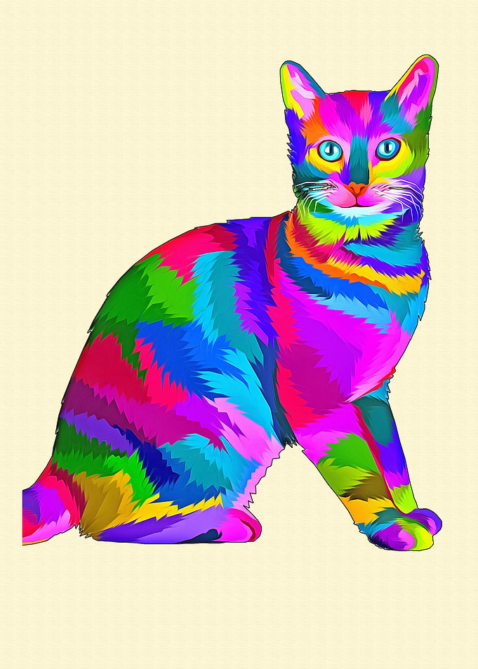 Pop Art Cat Illustration