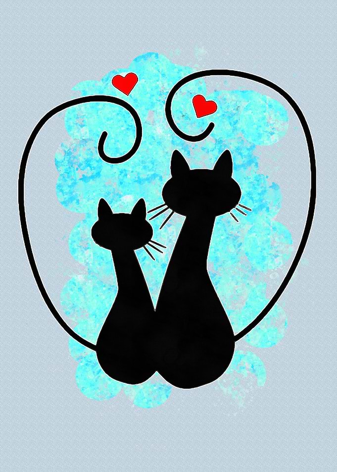 Funny Cat Art Illustration