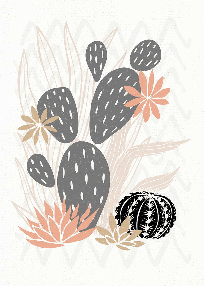 PASTEL Cactuses Succulents