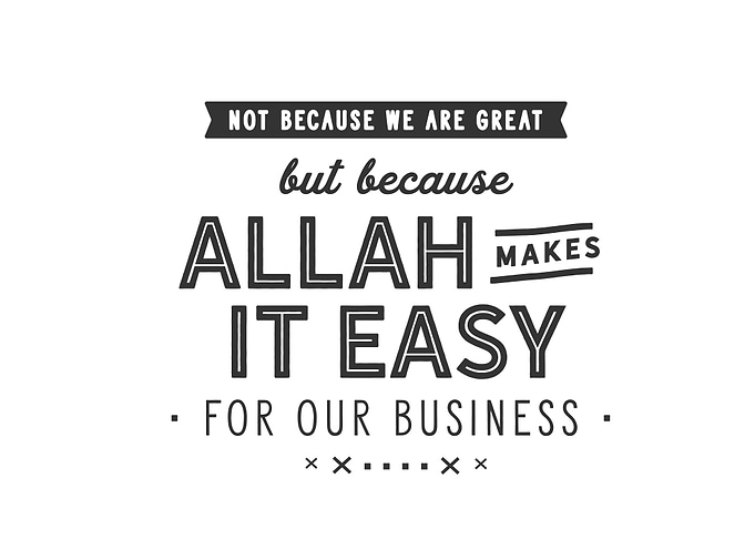 not because we are great