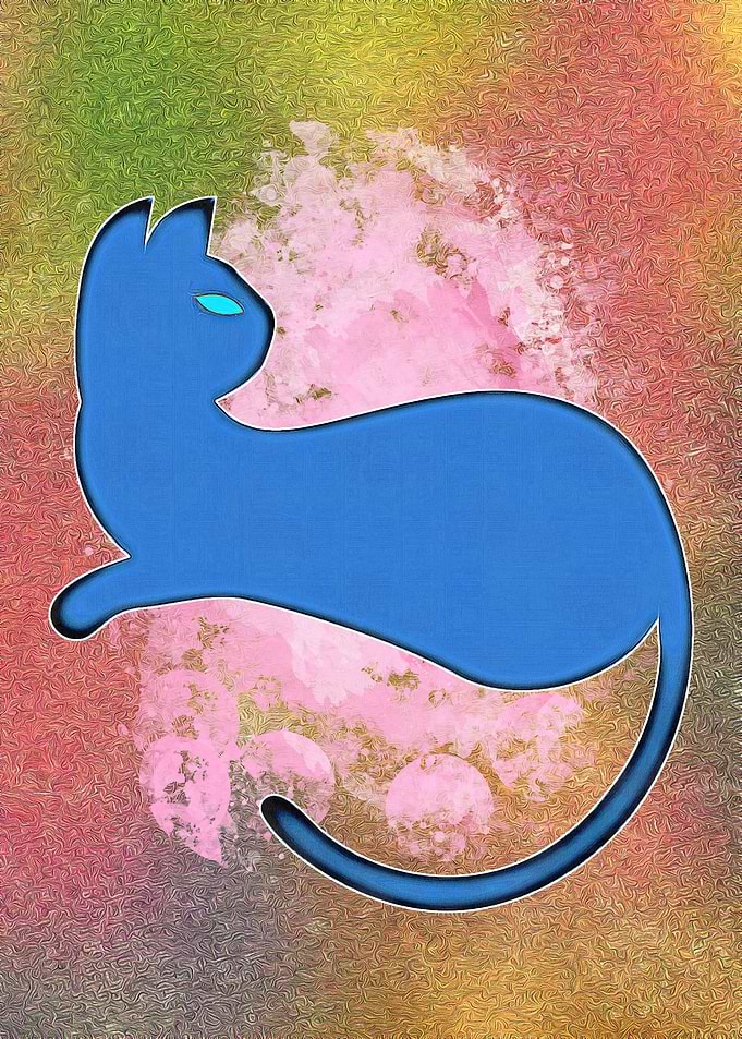 Funny Cat Art Illustration