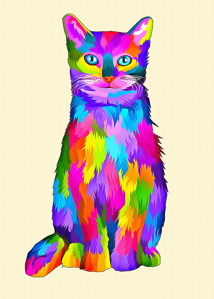 Pop Art Cat Illustration