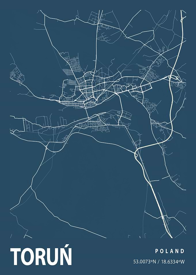 Torun Blueprint Street Map