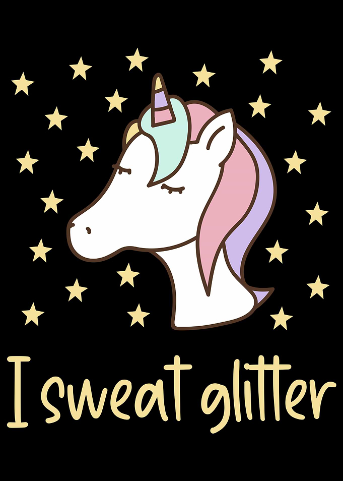 Unicorn I Sweat Glitter