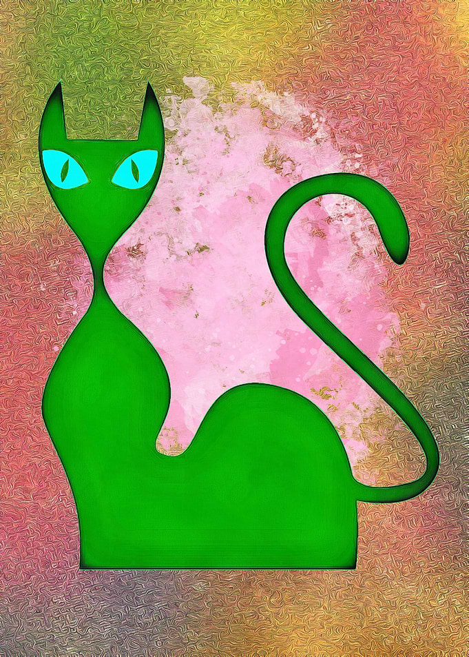 Funny Cat Art Illustration