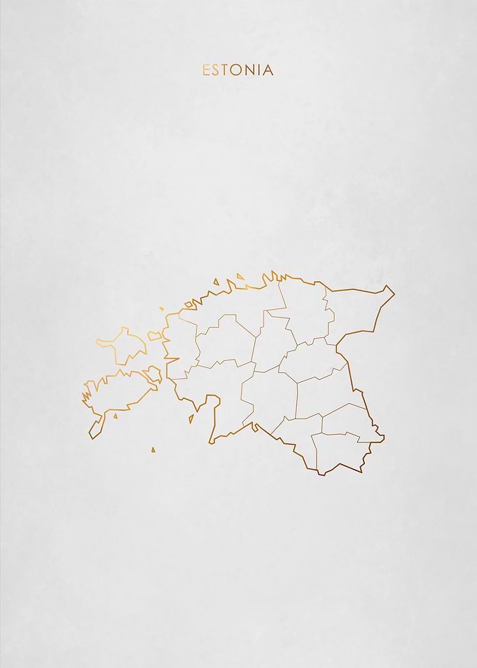 Gold Estonia Map