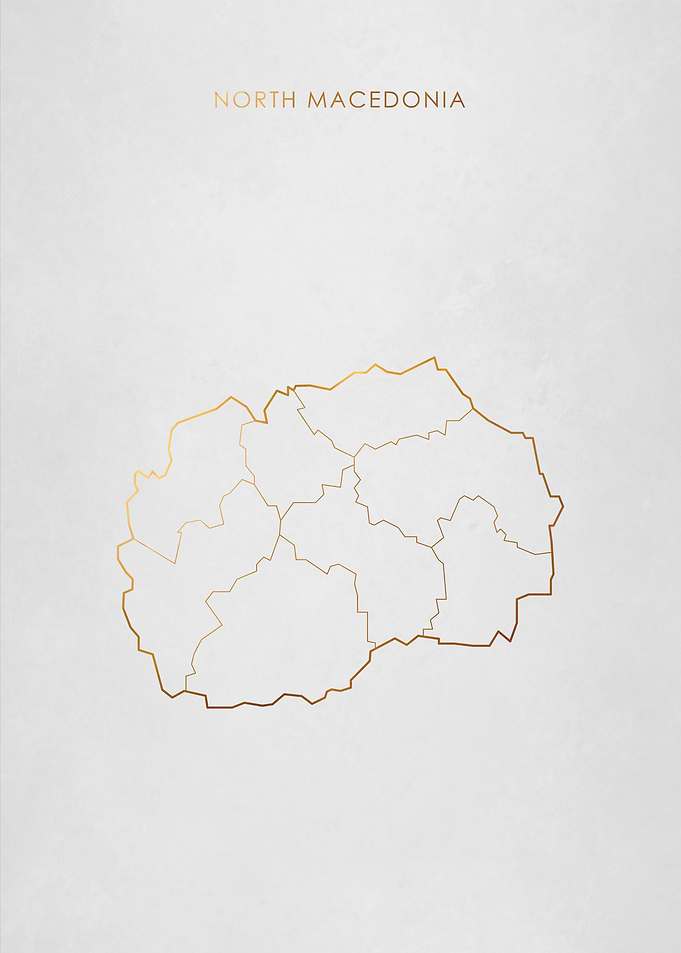 Gold North Macedonia Map
